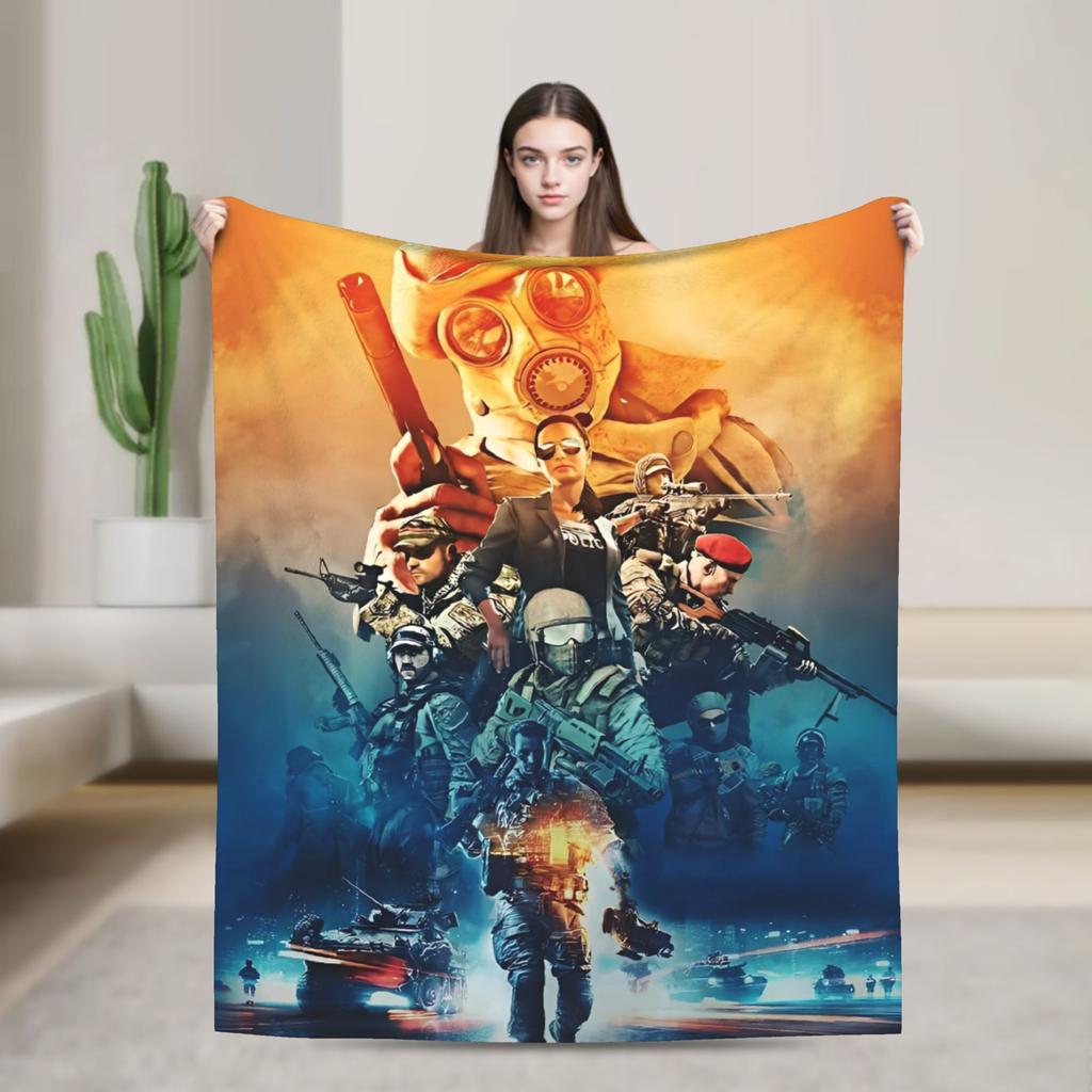 Battlefield 2042 Game Flannel Blanket  Soft Durable Throw Blanket for Home Decor Travel Funny Bedspread Sofa Bed Cover