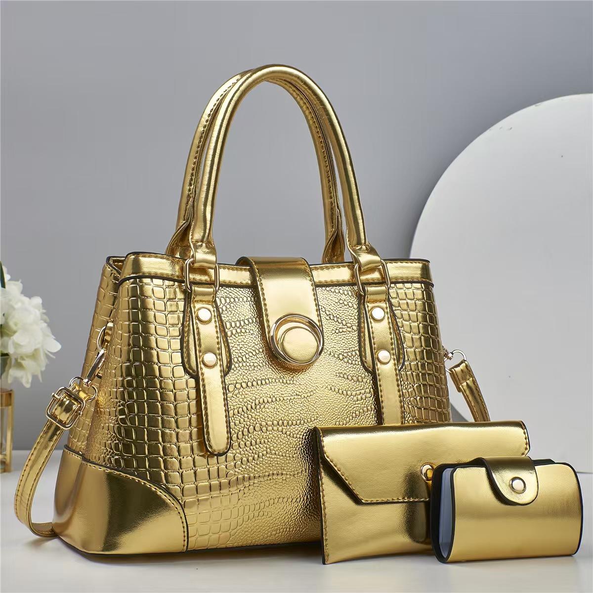 

Luxury 3piece Set Women Brand Purses and Handbags Faionable Shoulder Crossbody Bag Large Capacity Designer Commuting Tote Bag 32x13x22cm