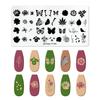 12*6cm Nail Stamping Plates Rose Butterfly Nail Art Plate Stainless Steel Nail Design Stencil Tools DIY Printing Design Stamp