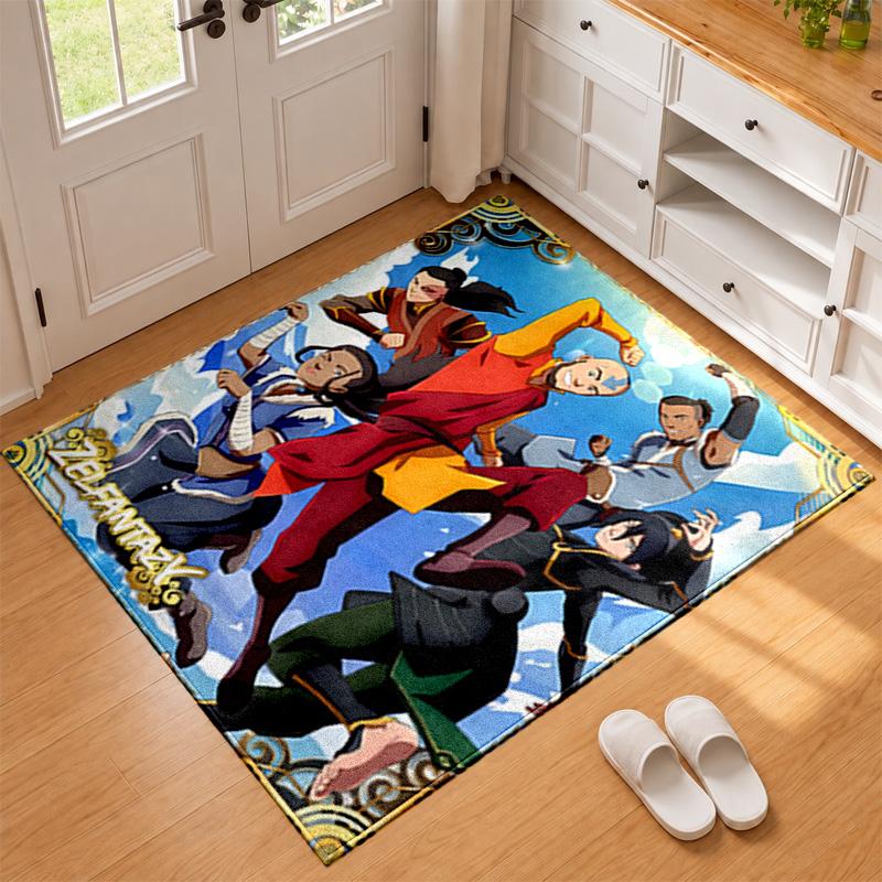 Avatar The Last Airbender Carpet Door Mat for Living Room or Bedroom Protective Mat Under Chair Office Decoration Christmas Gift Birthday Present