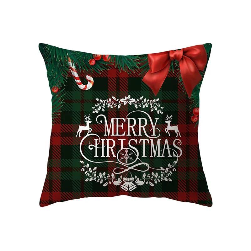 Christmas Decoration  Theme Printing Pattern Cushion Cover Home Living Room Sofa  Pillow