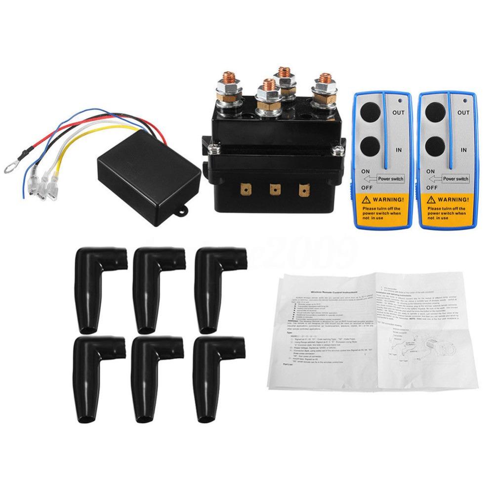 NEW 12V 500A HD Contactor Winch Control Solenoid Relay Twin Wireless Remote Recovery 4x4 For Jeep ATV SUV Car Accessories