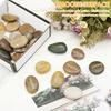 25/50Pcs Natural Engraved Pebble Crystal Agate Engraving Inspirational Letters for Garden Decor Fish Tanks Air Plant Home Decor