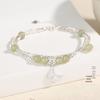 Tichiya Silver Butterfly Double-Layer S925 Sterling Jade Bracelet - Light Luxury Chinese Style Accessories for Women