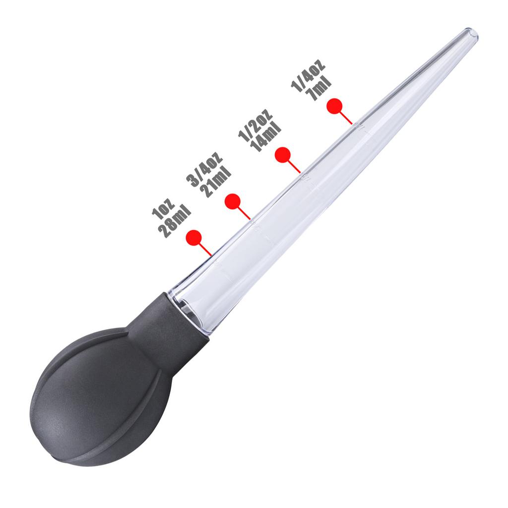 1PC Silicone Kitchen Cooking Gadgets Turkey Oil Dropper Chicken Barbecue Food Baster Syringe Clear Tube Pipe with Scale