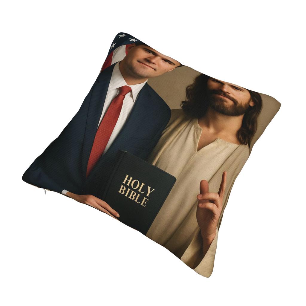 Charlie Kirk Pillowcase Double-Sided Printing Polyester Cushion Cover Decor Pillow Case Cover Car Square 40X40Cm