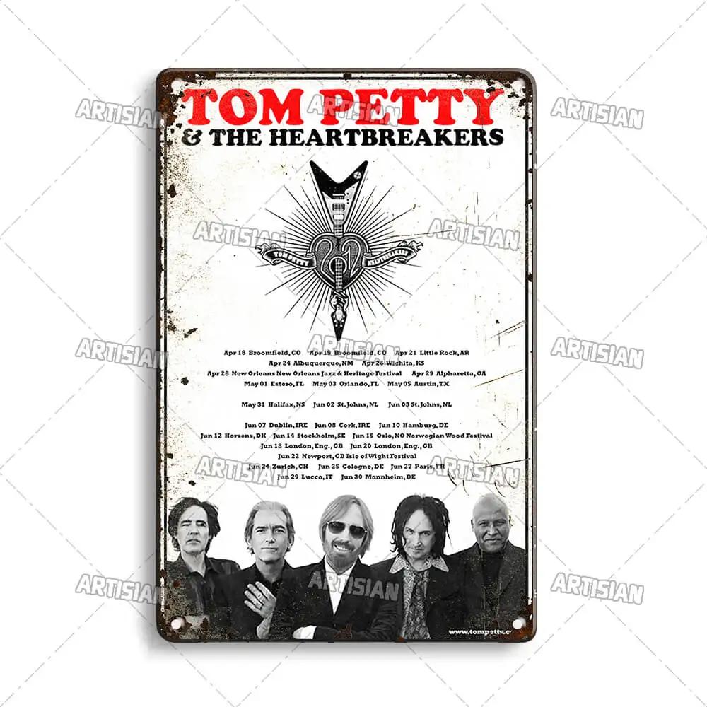 ARTISIAN Classic Rock Music Metal Tin Sign Home Bar Wall Decorative Weathered Metal Plaque Cafe Metal Sign Art Industrial Decor