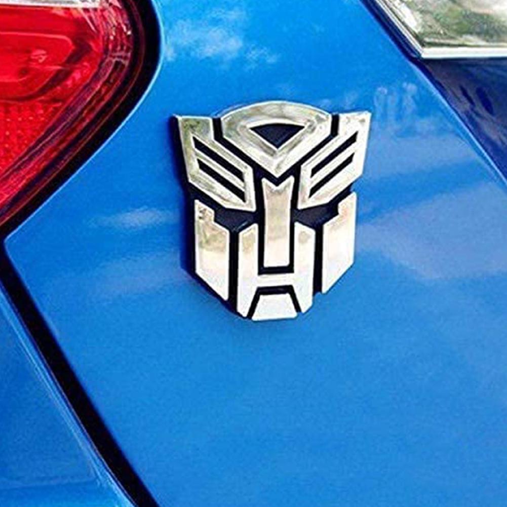 1Pcs Car Aluminum Alloy Autobots Transformers Emblem Car Body Rear Trunk Logo Stickers Side Window Decal Decoration Accessories