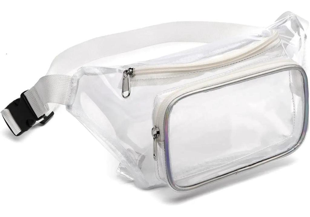 Waterproof PVC Transparent Crossbody Sports Waist Bag for Outdoor Fitness and Travel