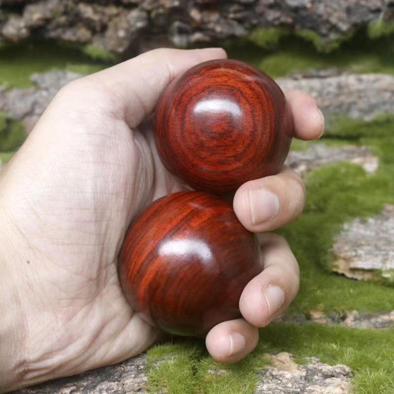 Elderly Health Solid Grip Red Sandalwood Fitness Hand Ball