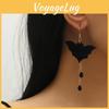 Diy Black Bat Logo Earrings Handcrafted Acrylic Ear Accessories For Women