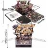 Cartoon Butterfly 3D Birthday Card Balloon Cake Design Best Wishes Pop-Up Greeting Cards Flowers Theme With Envelope