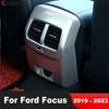 For Ford Focus Carbon Fiber Car Armrest Rear Air Condition Vent Outlet Cover Trim Interior Accessories