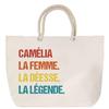 Beach Bag - PLANETEE - Camellia Goddess Legend - Rope Handle - Large Size - Cotton