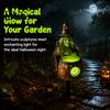 Outdoor Solar Powered Resin Sculptures Dragon Garden Statue Light, Halloween Witch Pathway Warm Figurine Lighting LED Glow, Gothic Medieval
