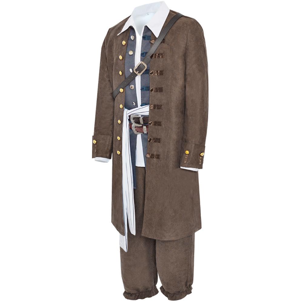 Adult Jack Captain Pirate Cosplay Costume Caribbean Pirate Outfit for Masquerade