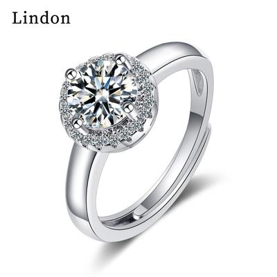 Lindon Klassischer Zirkonring aus Kupferlegierung, Damenschmuck, Hochzeitsversprechen, Partygeschenk
