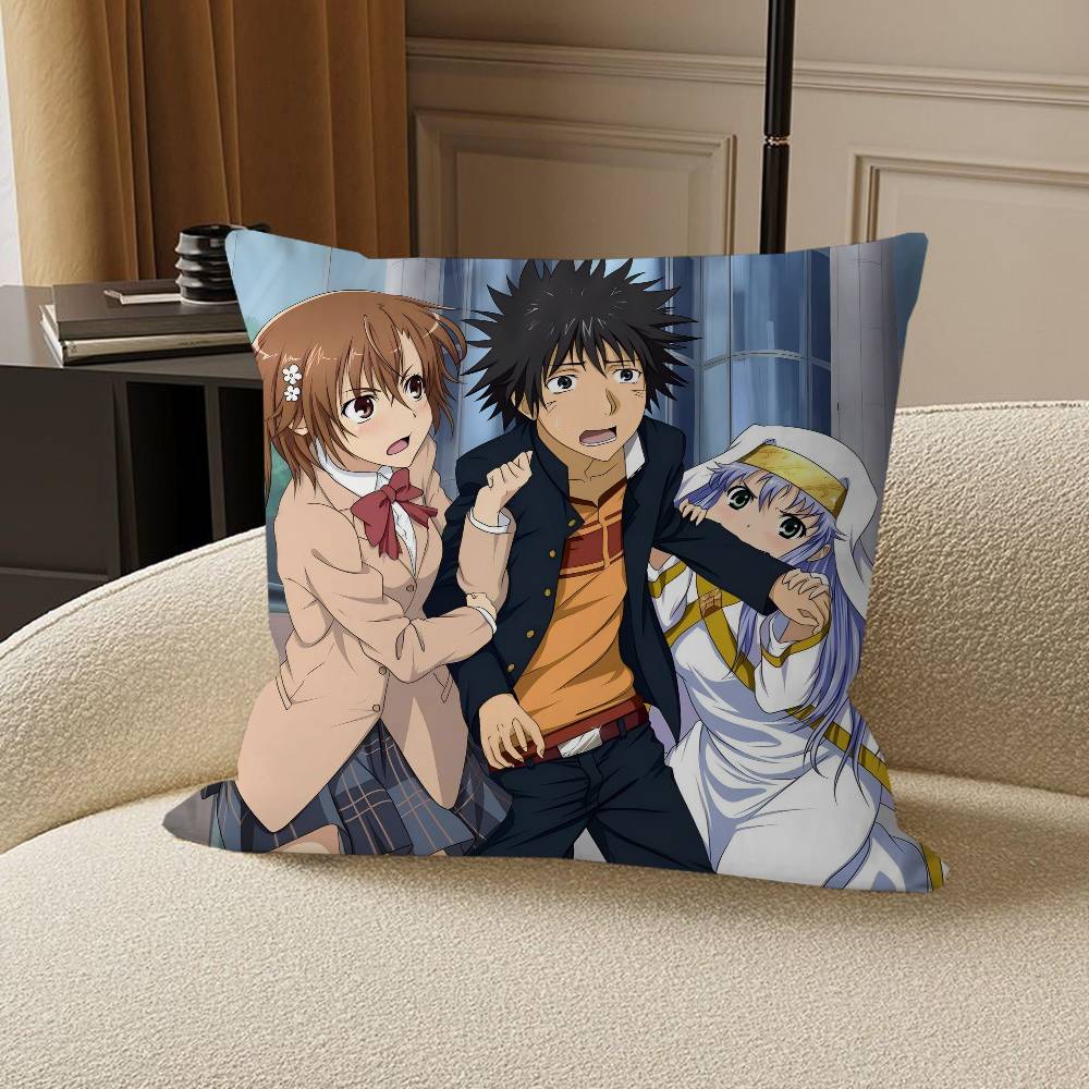Anime A Certain-Magical-Index Kissen Anime Kissen Sofa Bett Kopfkissenbezug Kissenbezug 45x45 Cm Mode