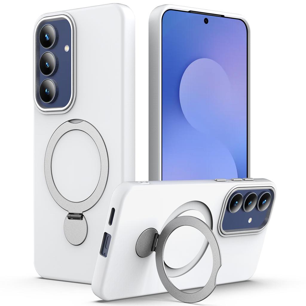 Pour Samsung Galaxy A56 5G Coque Magnétique Support Anneau Rotatif Coque Arrière en TPU + PC