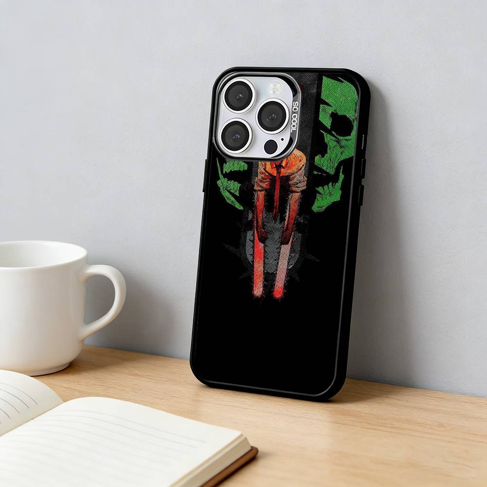 

C-Chainsaws M-Mans Phone Case For iPhone 17,16,15,14,13,12,11 Plus,Pro Max,XS,Colorful Silver Phone case Funda Cover iPhone13PROMAX