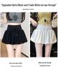 2025 Autumn Black High-Waist A-Line Skirt for Women: Slimming, Fluffy, Elastic Fit