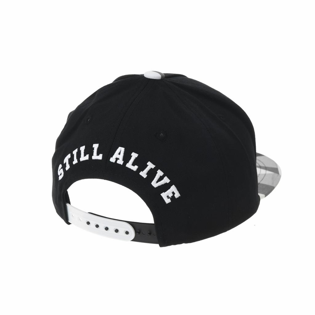 [Withmoons] Hat, Cap, Straight Brim, Zebra Print, Straight Cap, Snapback Baseball Cap, Adjustable Size, TR2936 (Black)
