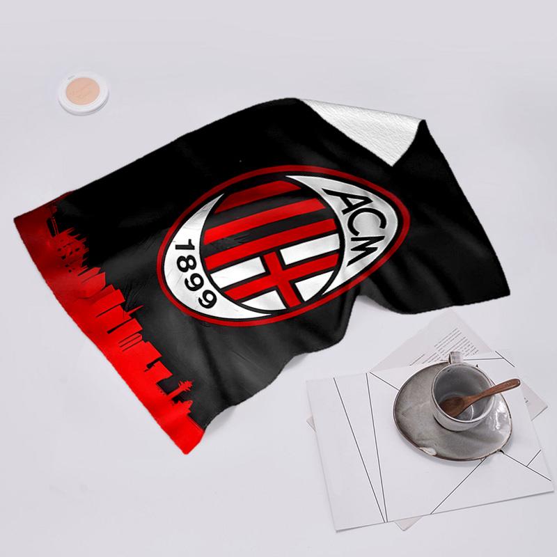 proof beach towel with Associazione Calcio Milan pattern - soft,absorbent,quick-drying,machine washable - perfect for swimming,camping,bathing
