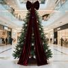 Christmas Bows Christmas Velvet Decorative Holiday Tree Topper Bow Ornaments For Birthday Holiday Festival Event Celebration