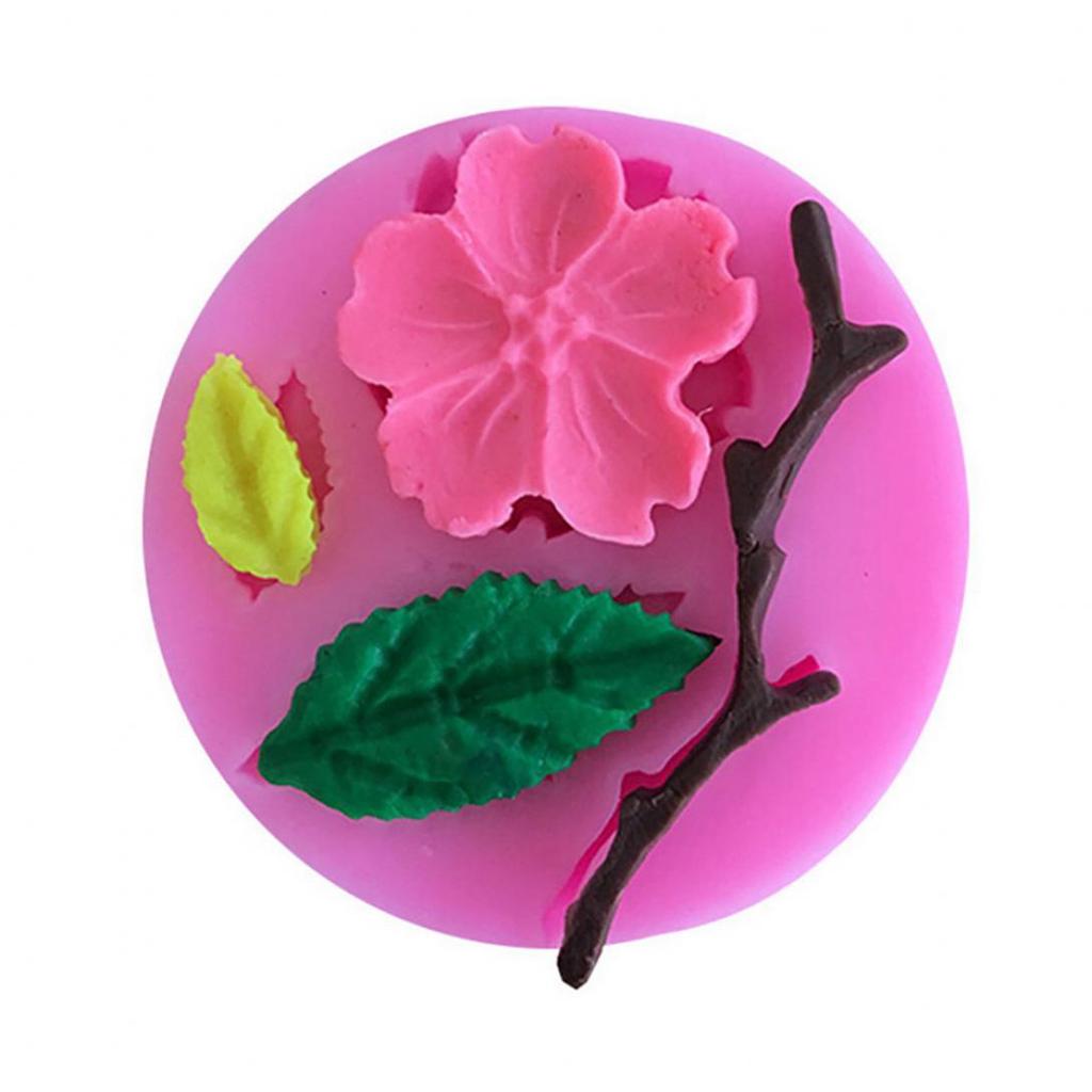 H&K Store Silicone Plum Blossom Mold DIY Fondant Cake Chocolate Clay Mould Decorating Tool
