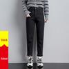 Coffee Brown Women's High-Waisted Velvet-Lined Loose Jeans - Winter 2025 Harajuku Style Trousers