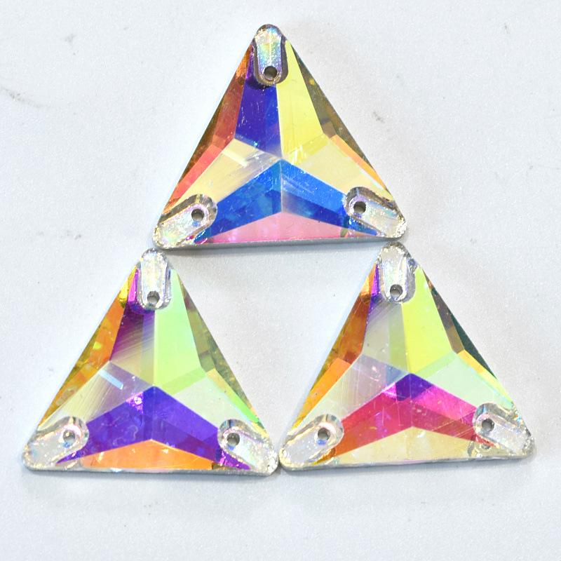 Triangular Glass Hand Sewn Drill, Crystal Diy Clothing Decorative Hair Accessories Rhinestone Accessories