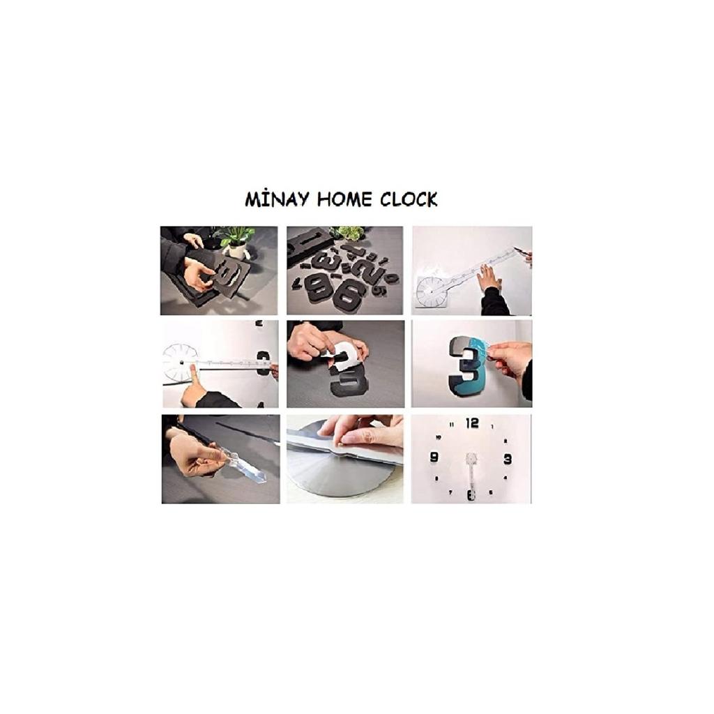 3d Black Wooden Roman Numeral Decorative Large Size Wall Clock