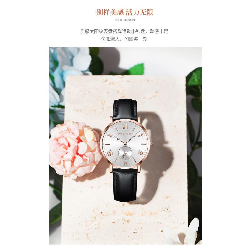 Neue Stil Uhr Zweieinhalb Zeiger Lässig Business Damen Lederarmband Armbanduhr Elegante Damenuhr