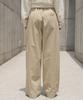 Ppaeppae String Banding Two-Pintuck Wide Cotton Pants