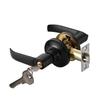 Round Door Handle Lock Privacy Entry Knob Keyed for Interior Front Doors Bedroom Bathroom Security Rustproof Design&