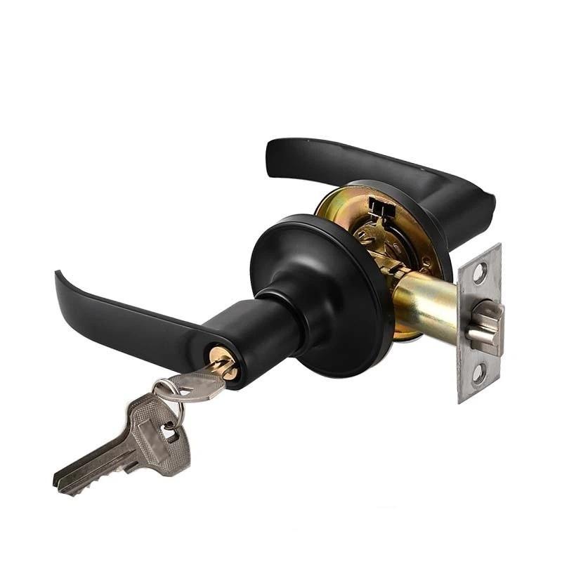 Round Door Handle Lock Privacy Entry Knob Keyed for Interior Front Doors Bedroom Bathroom Security Rustproof Design&