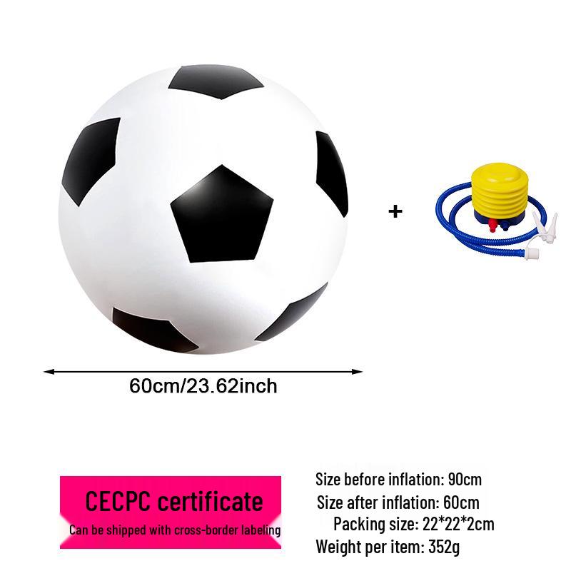 Parent-Child Giant Inflatable PVC Beach Ball - Thick, Colorful Three-Tone Design for Outdoor Fun