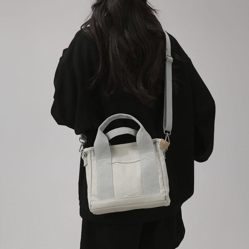 Canvas Multi-compartment Handbag Women's Shoulder Crossbody Bag