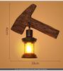 Vintage Industrial Wood Wall Lamp for Bar, Cafe, or Bedroom