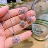 Cross Border Electroplating Separation Of Pink Rings Flower Necklaces Earrings Bridal Jewelry Set Combination