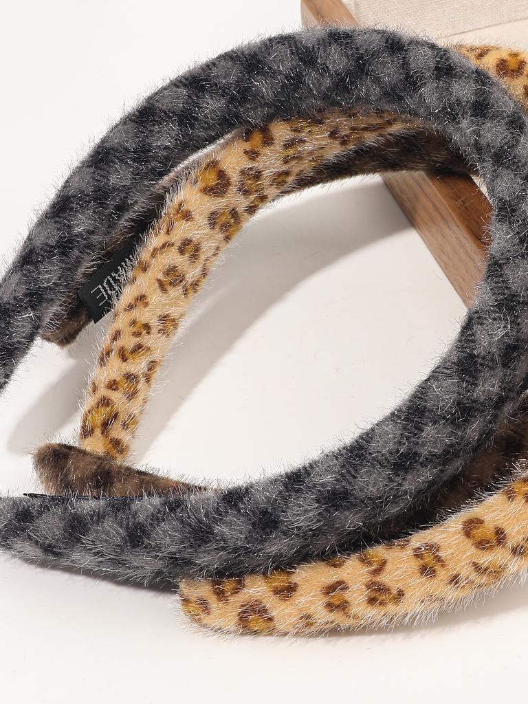 Leopardenmuster Stirnbänder für Frauen Mädchen - Stilvolle Stirnbänder mit Knoten oben - Kopfband Breit Haarband Haarschmuck