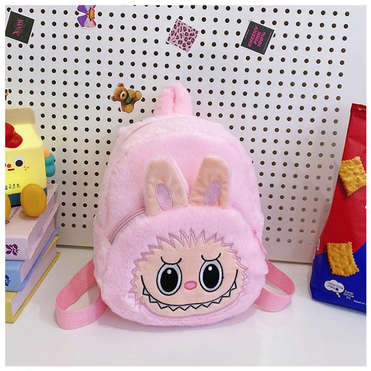 Double Backed Canvas Crossbody, Loose Change Plush Bag, Doll, Children's Backpack