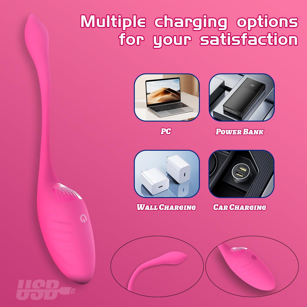 USB Wireless Bluetooth Silicone Vibrating Egg Vibrator, Female Clitoral Stimulator, Wearable G-spot Masturbator, Adult Sex Toys