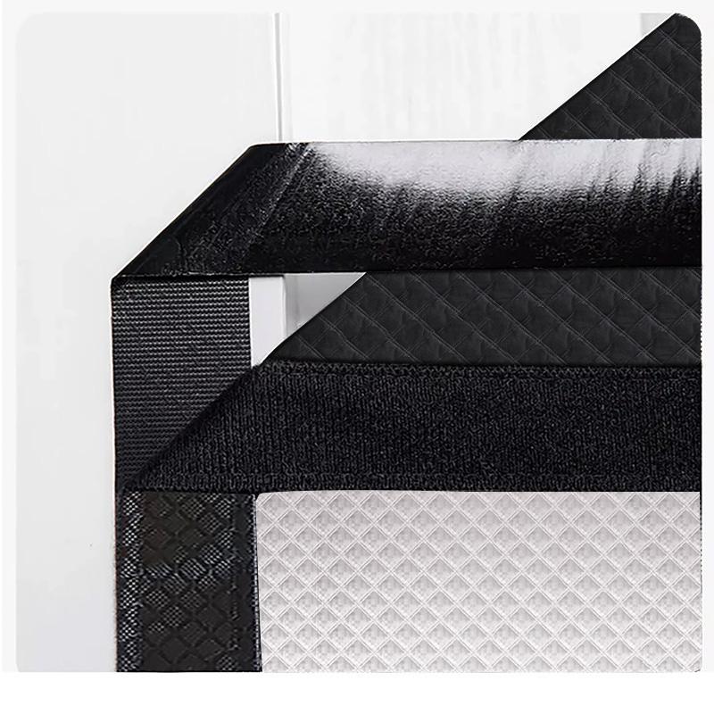 2025 Window Windproof, Warm Curtain, Cold Double Thick Blackout Curtain, Soundproof Cotton Window,black Whole Piece,can Be Customized