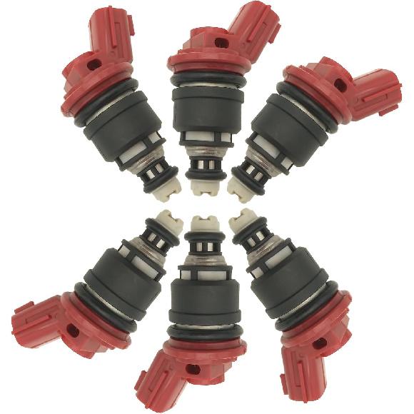 

16600-96E01 6pcs Fuel Injectors 4 Holes Replacement for Nissan Maxima 3.0L 1992-1999 Infiniti I30 3.0L 1996-1999 16600-96E00 16600-10Y00 16600-53J00