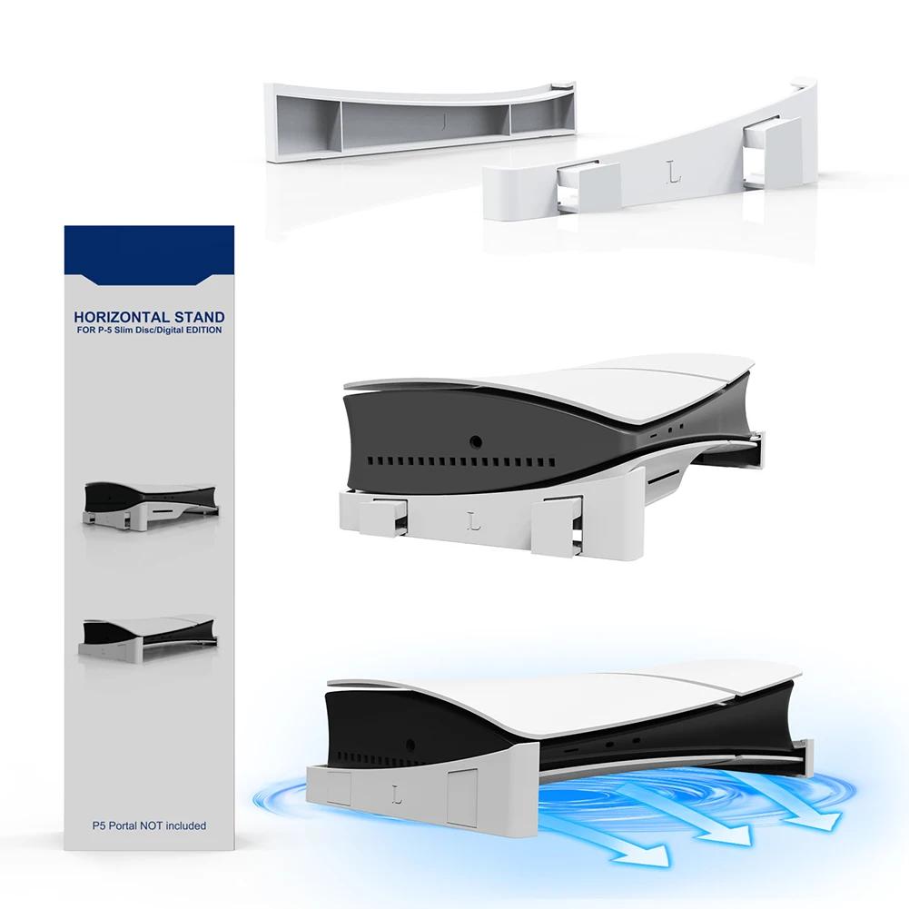 For PS5 Slim Console Horizontal Cooling Stand PS5 SLIM Holder Game Accessoriesfor Playstation 5 Slim Disc & Digital Editions