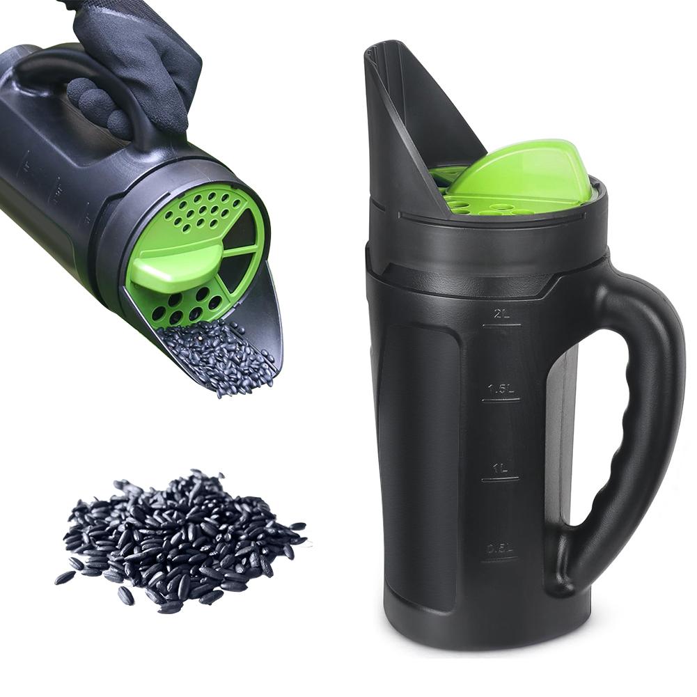 Hand Held Spreader Adjustable Hole Size For Seed Fertilizer Salt Gardening Tool Watering Can Seeding Tool Portable Fertilizer