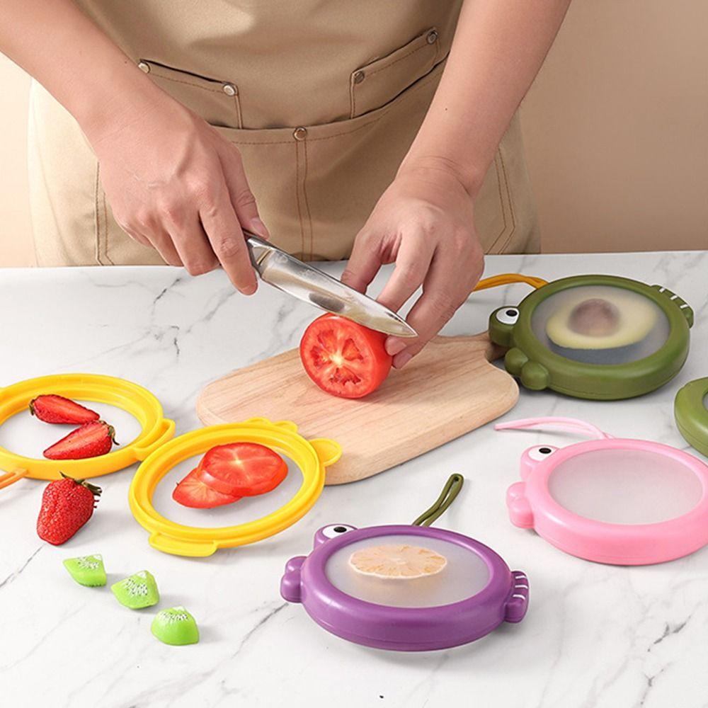 Cartoon Fish Avocado Saver Holder Multicolor Storage Containers Tomato Lemons Garlic Peper
