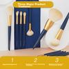 AMORTALS Makeup Brushes Set of 12 (Eye Shadow Brush, Powder Brush, Blush Brush) Portable Beauty Tools