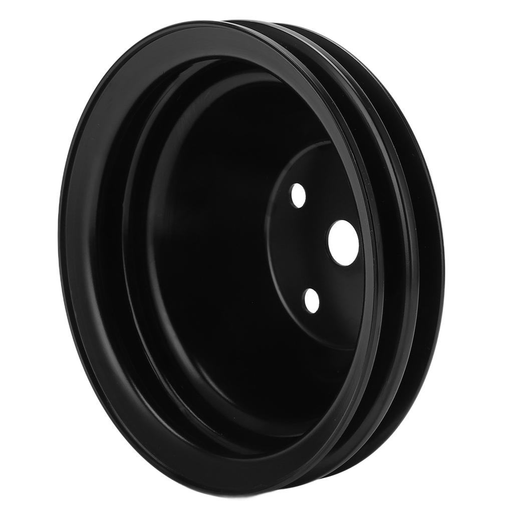 Crankshaft Pulley Double Groove Long Water Pump Pulley Replacement for Chevy Small Block SBC 262 350 400 Engine